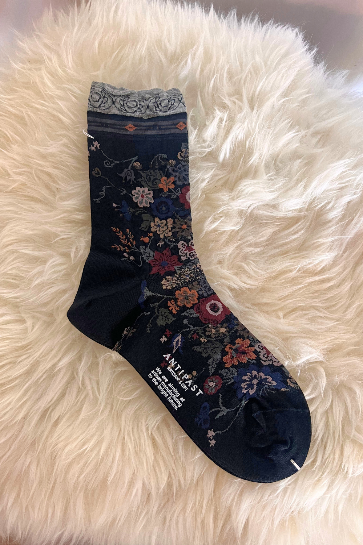 Calza corta a fiori