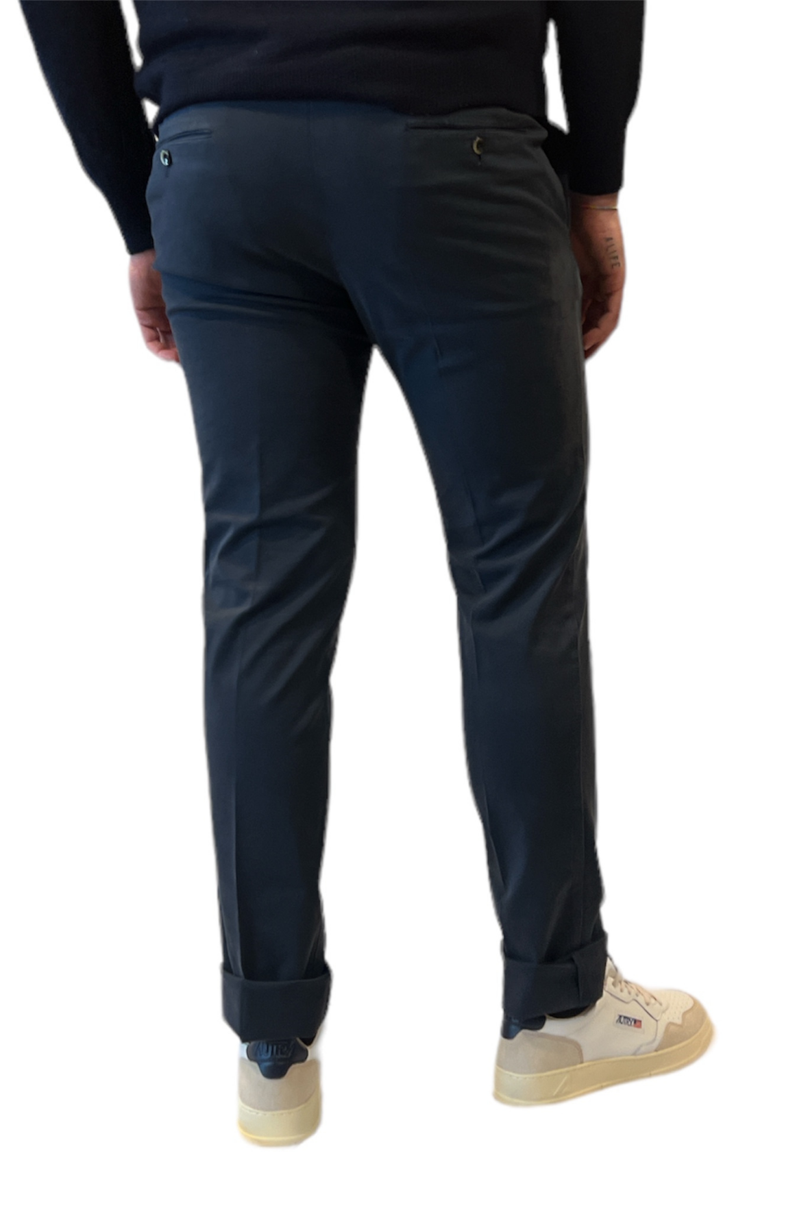 Pantalone slim in gabardina