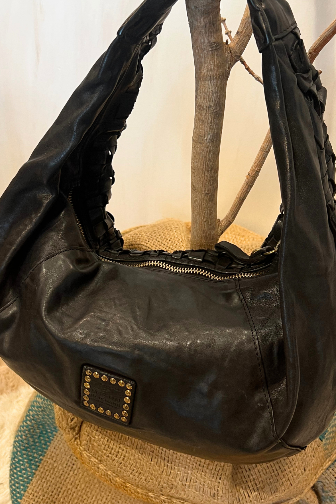Borsa Marisa in pelle intrecciata