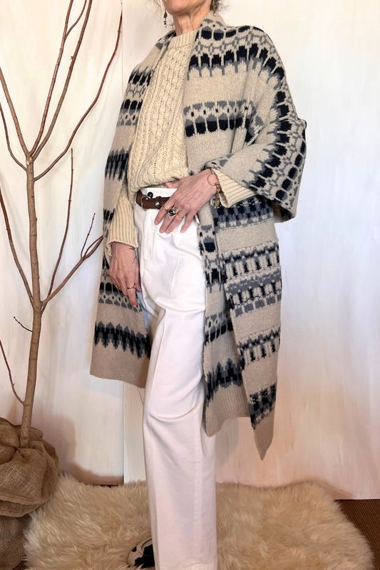 Maxi sciarpa jaquard