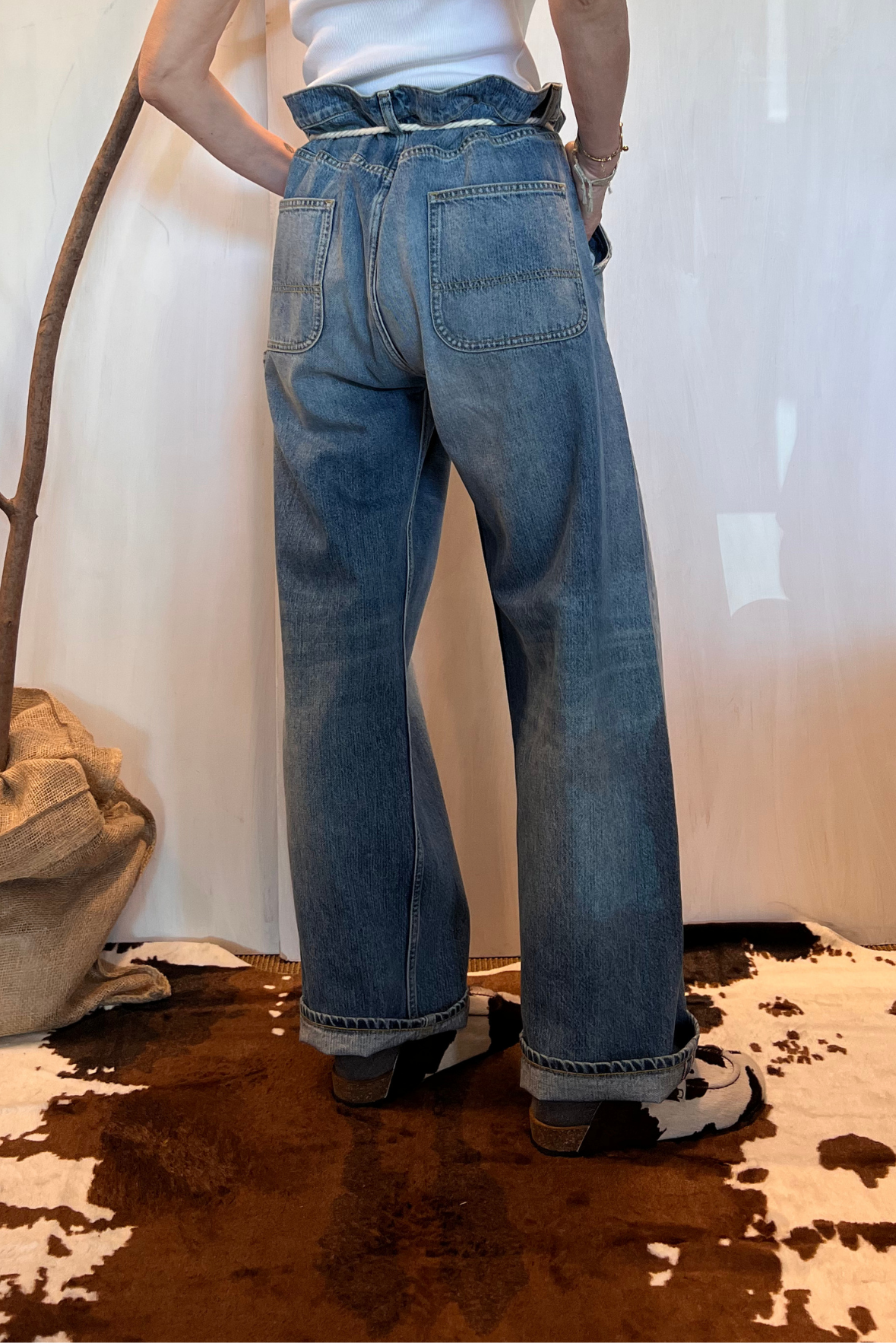 Jeans carpenter con cintura