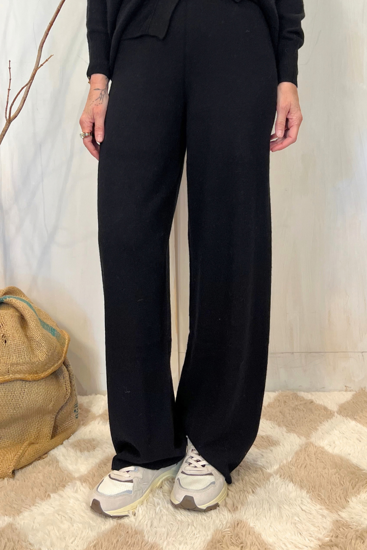Pantalone palazzo in cachmere