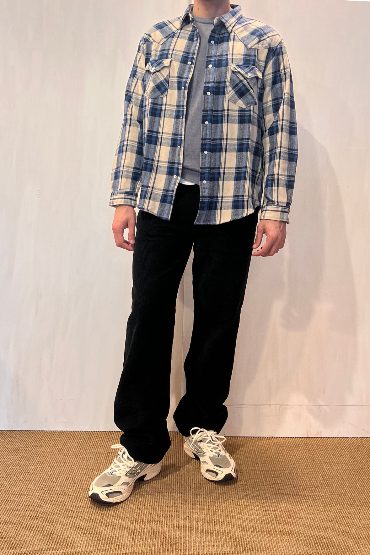 Pantalone loose in velluto