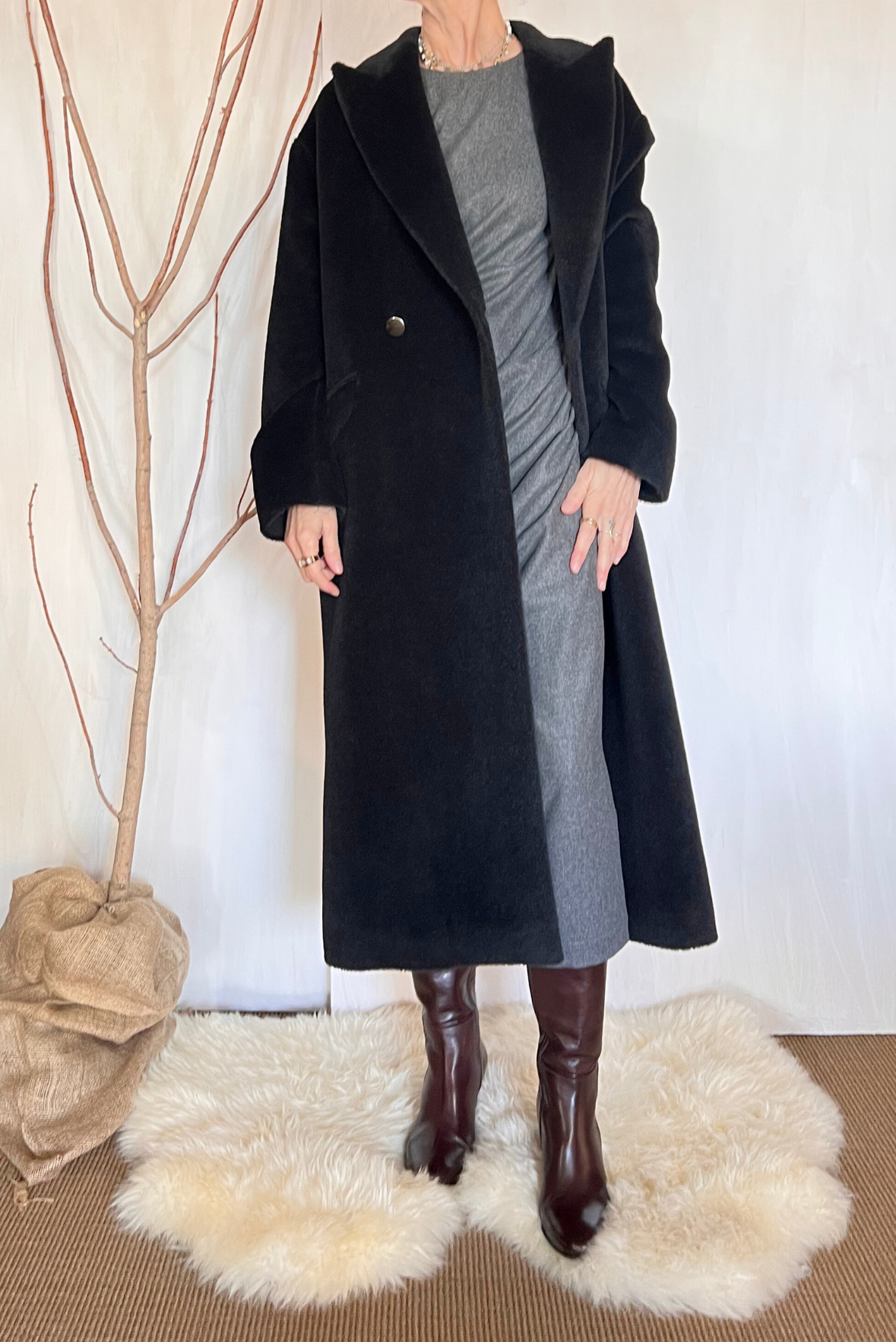 Cappotto over in alpaca