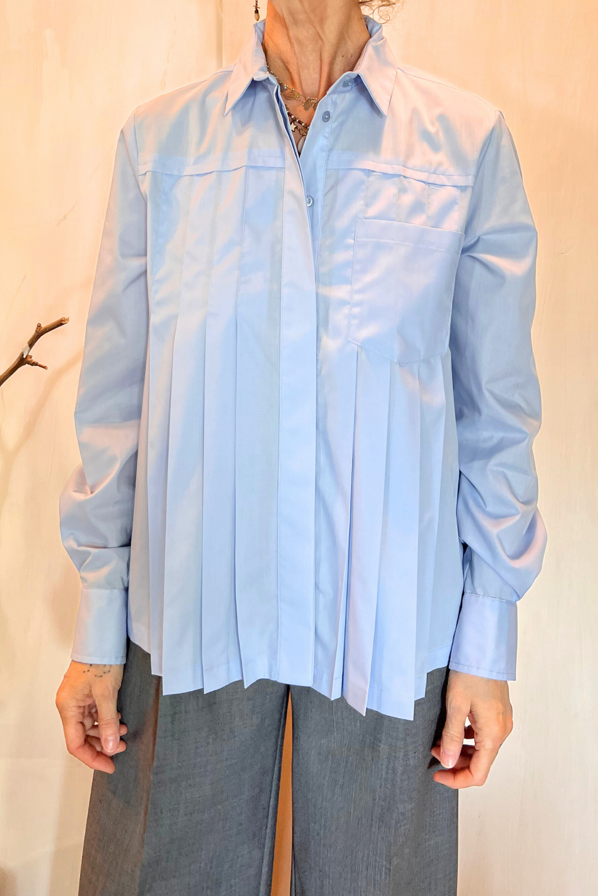 Camicia plissettata