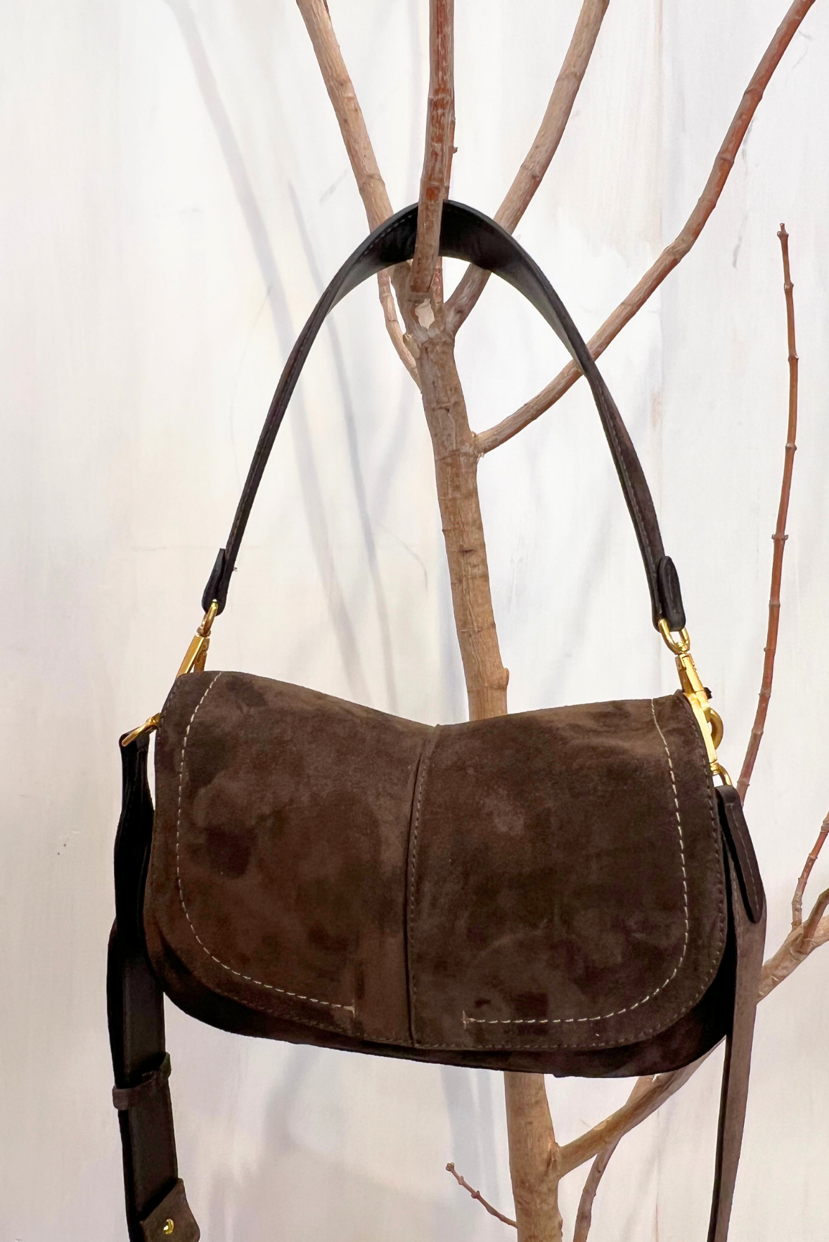 Borsa Helena in pelle scamosciata