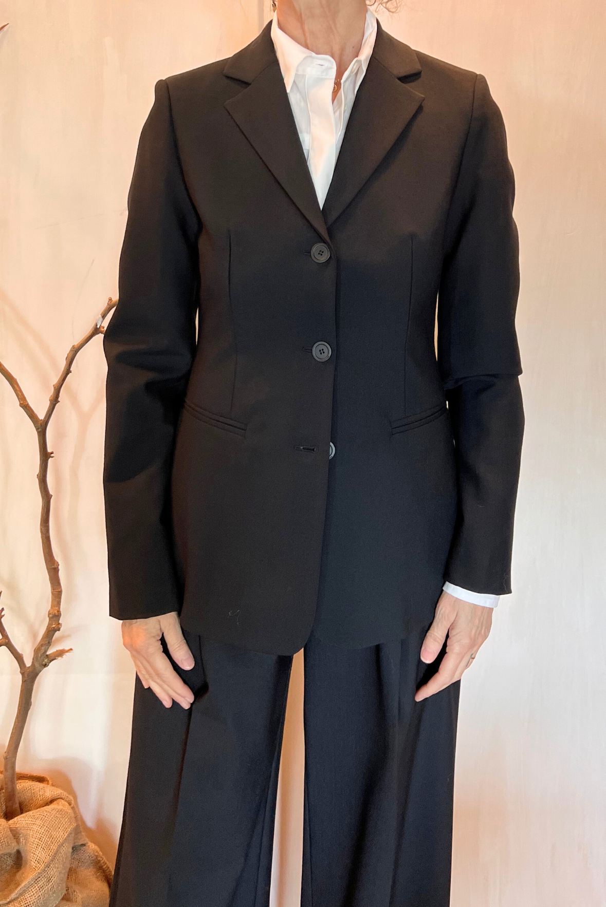Blazer sfiancato misto lana