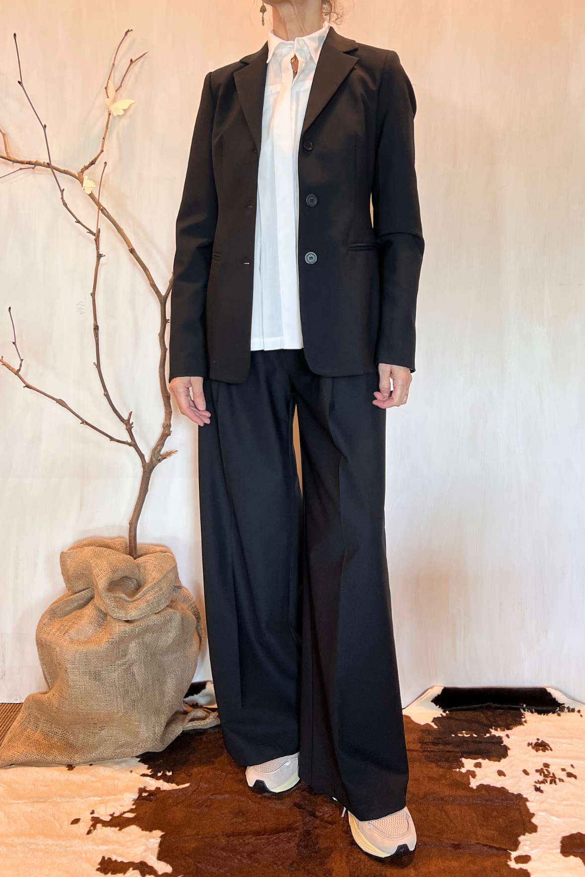 Blazer sfiancato misto lana