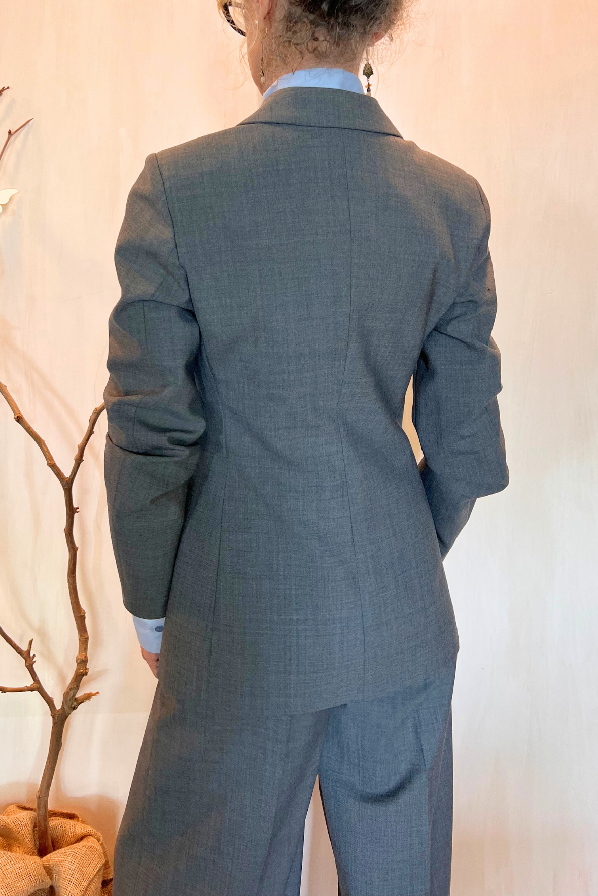 Blazer sfiancato misto lana