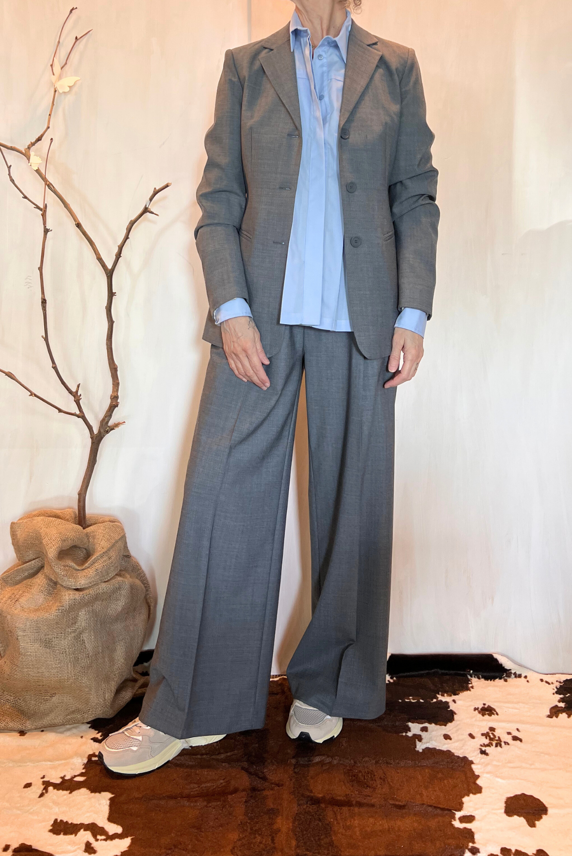 Blazer sfiancato misto lana