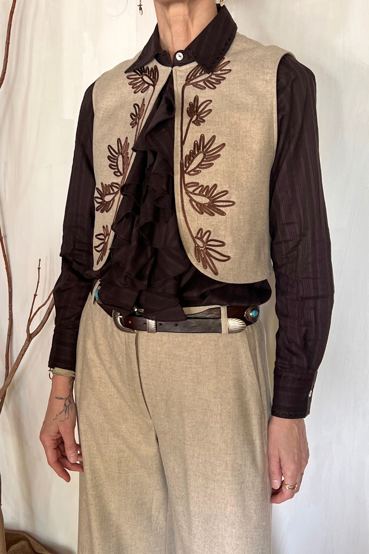 Gilet con ricami