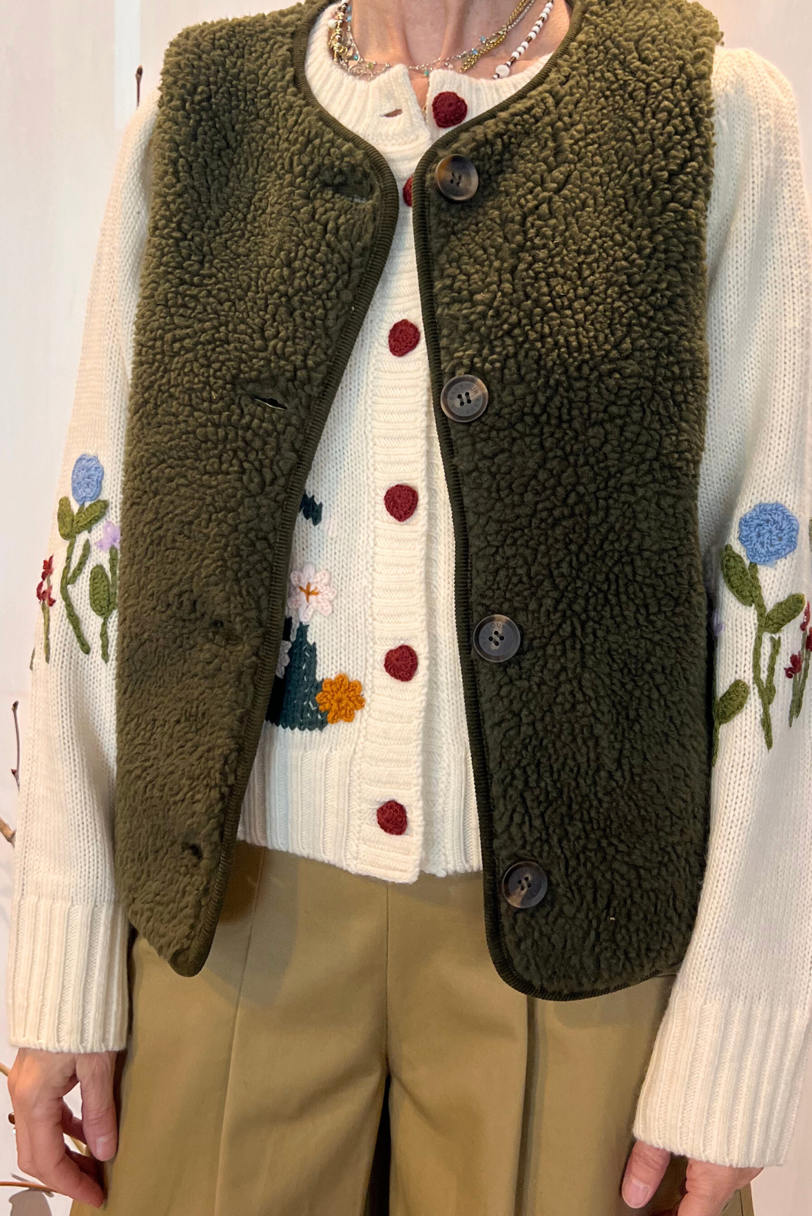 Gilet imbottito in pile