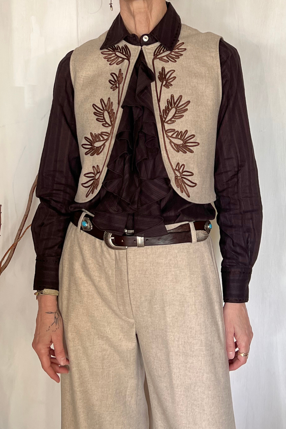 Gilet con ricami