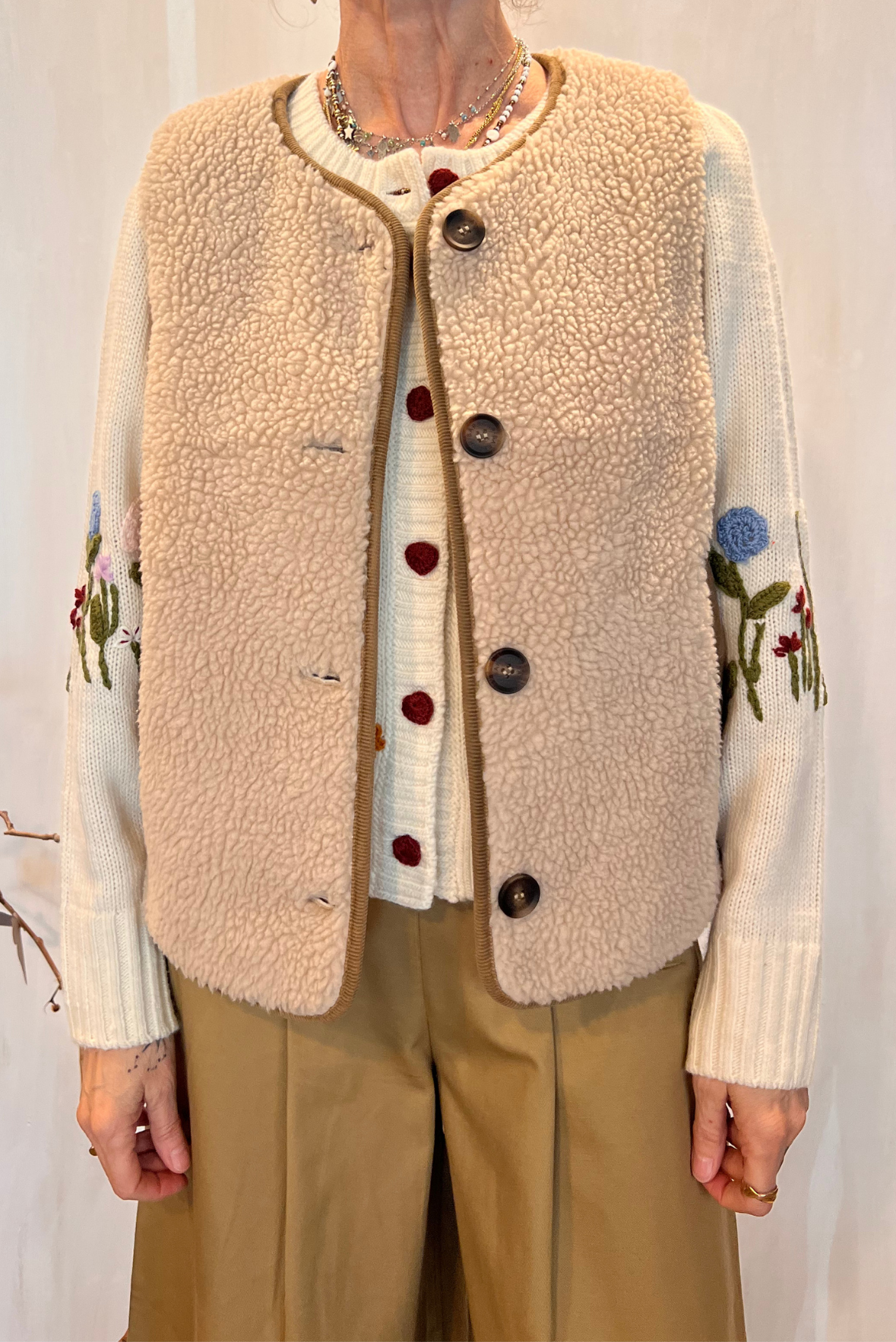 Gilet imbottito in pile