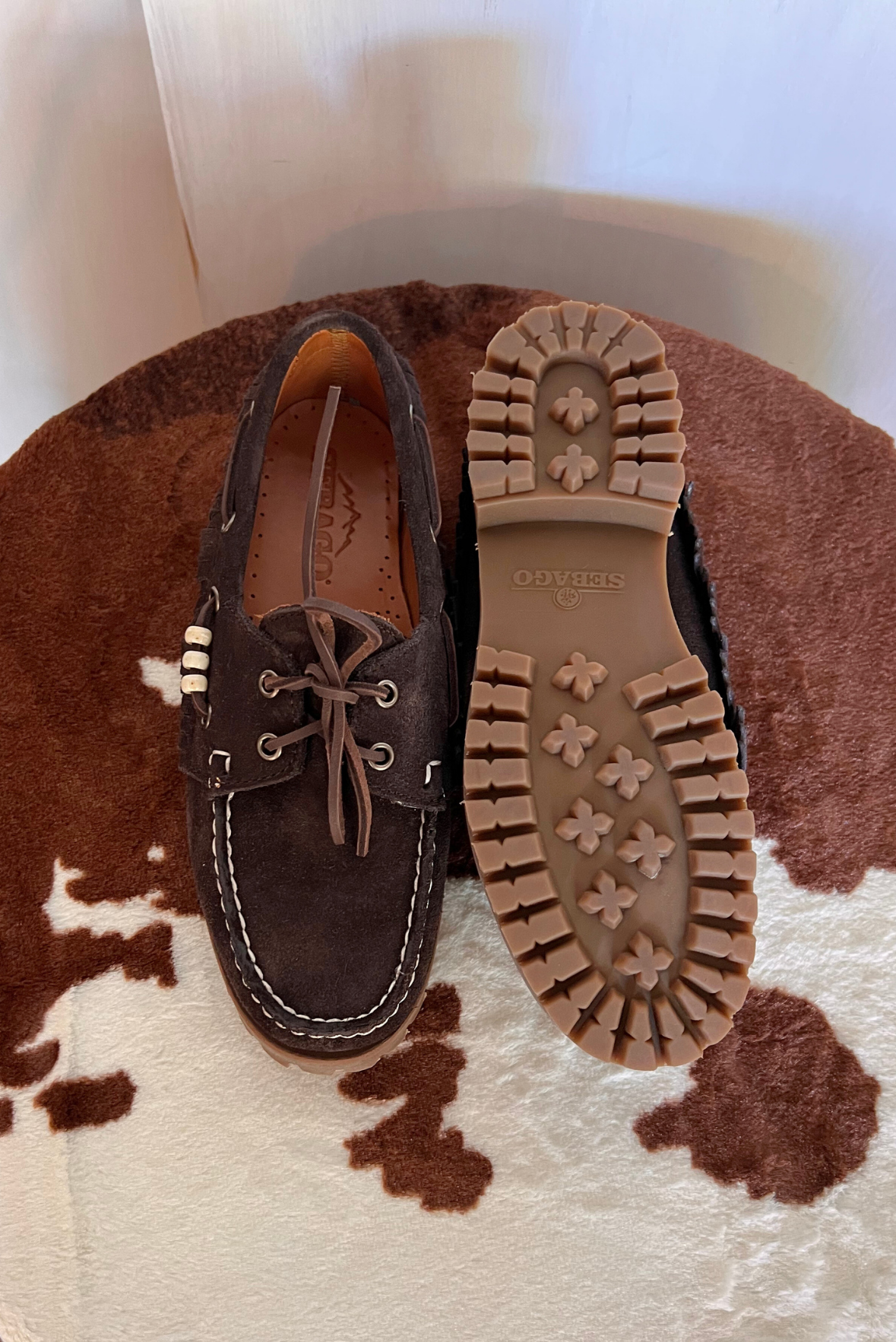 Mocassino in suede con frange