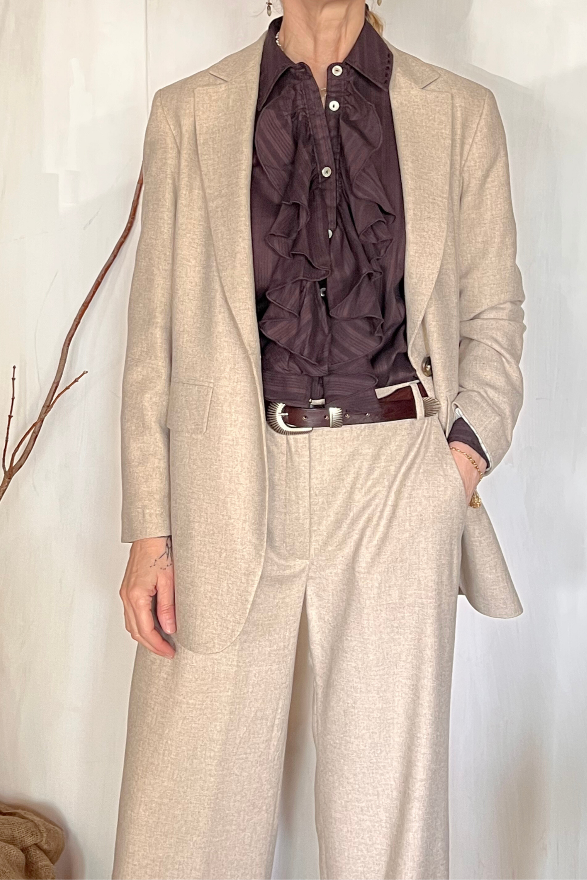 Blazer over misto lana