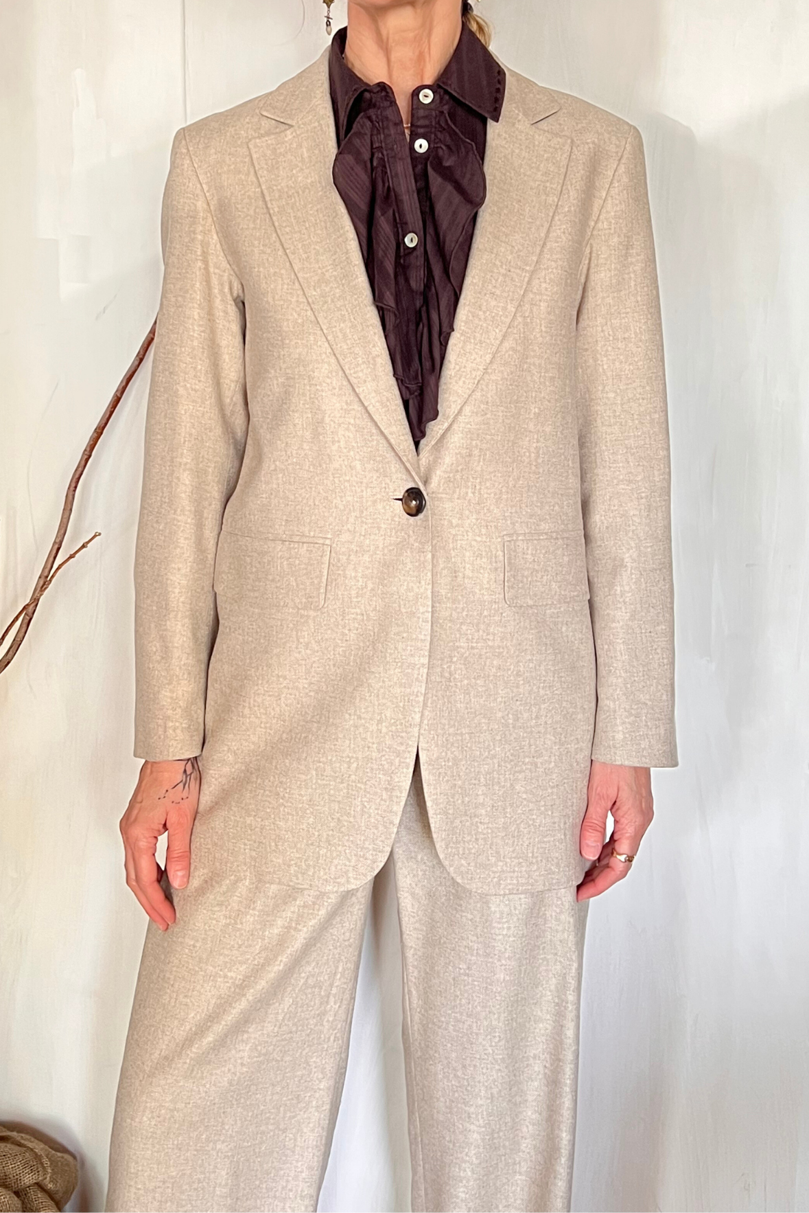 Blazer over misto lana