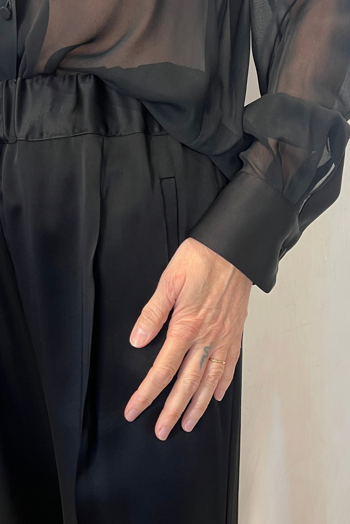 Camicia in crêpe