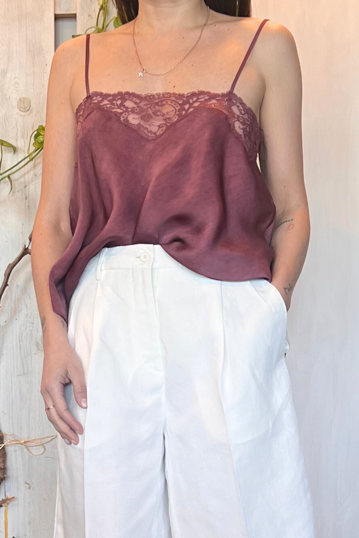 Top lingerie in seta