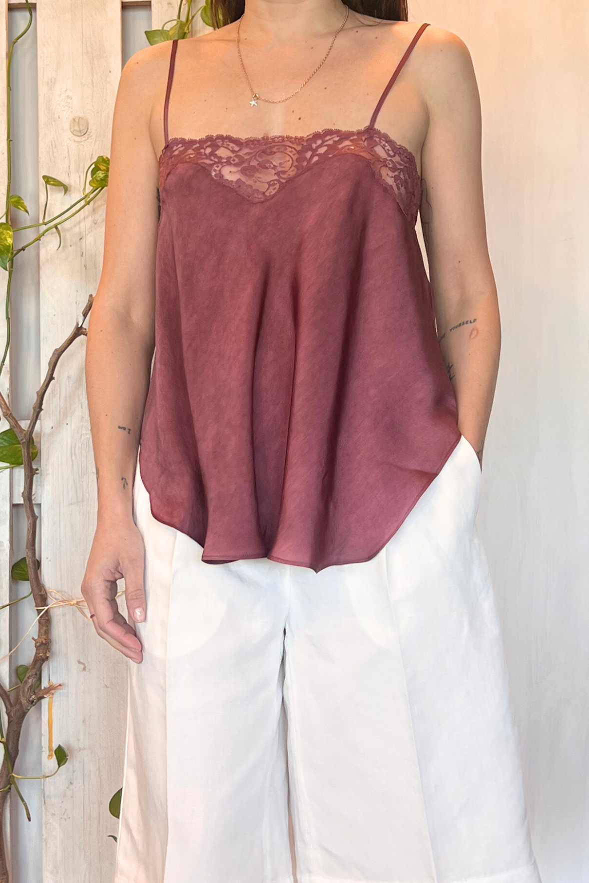 Top lingerie in seta