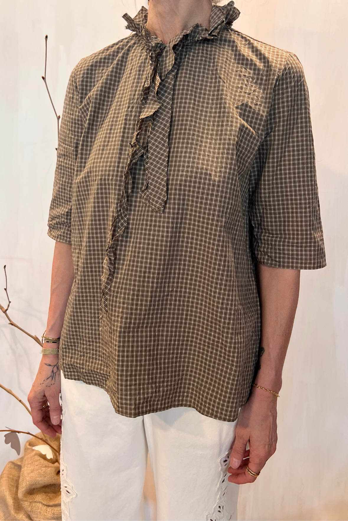 Blusa con rouches