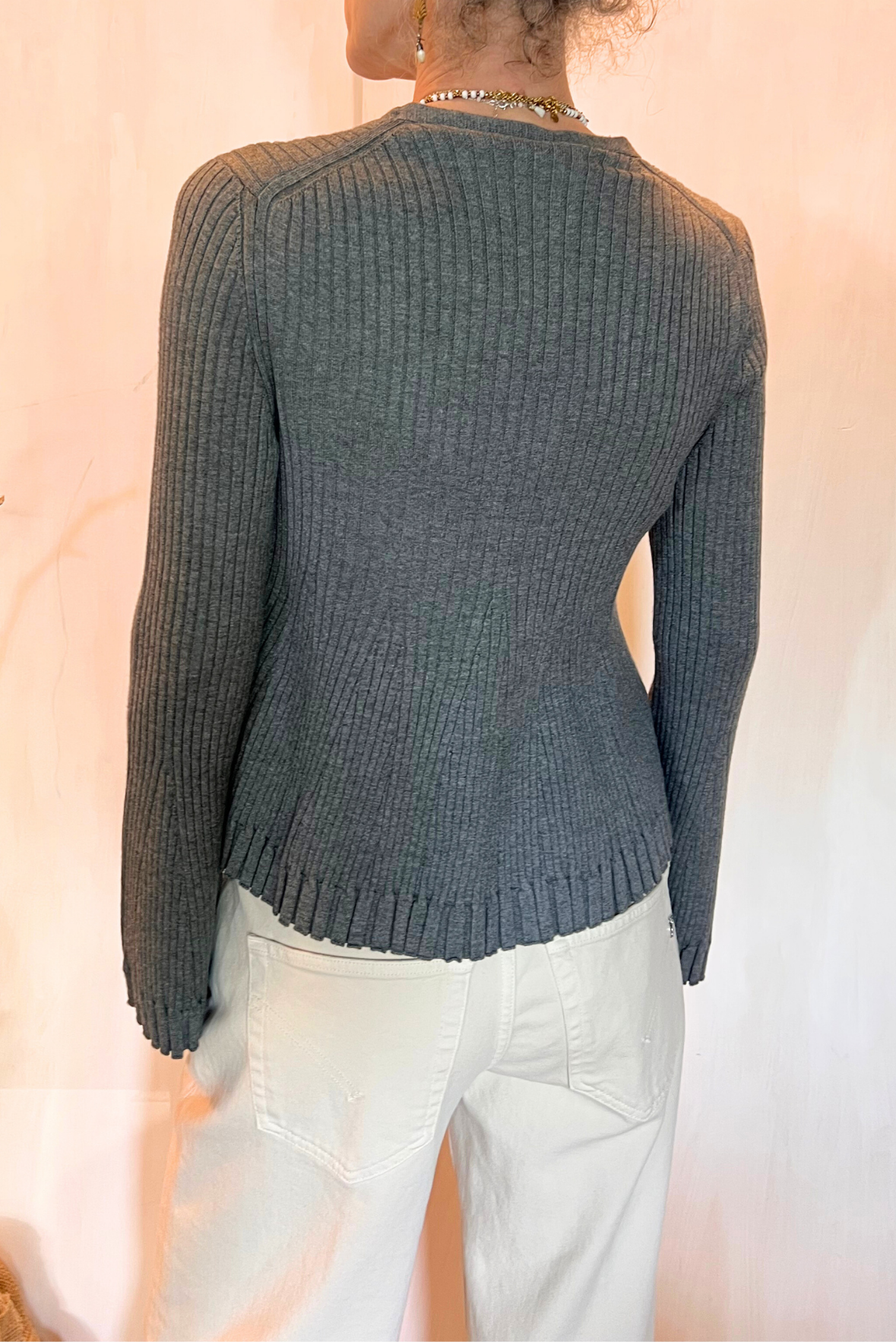 Cardigan a costine