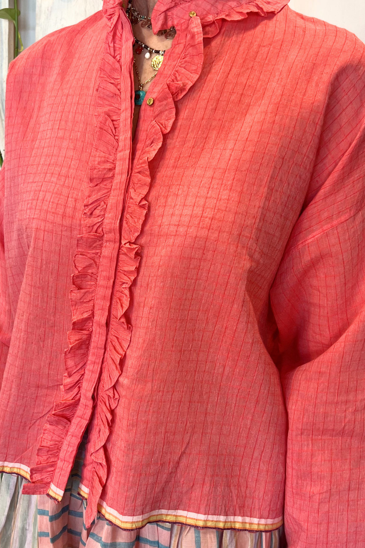 Camicia con ruches