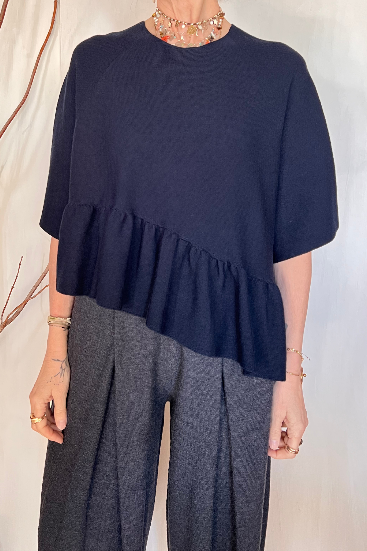 Maglia con rouches