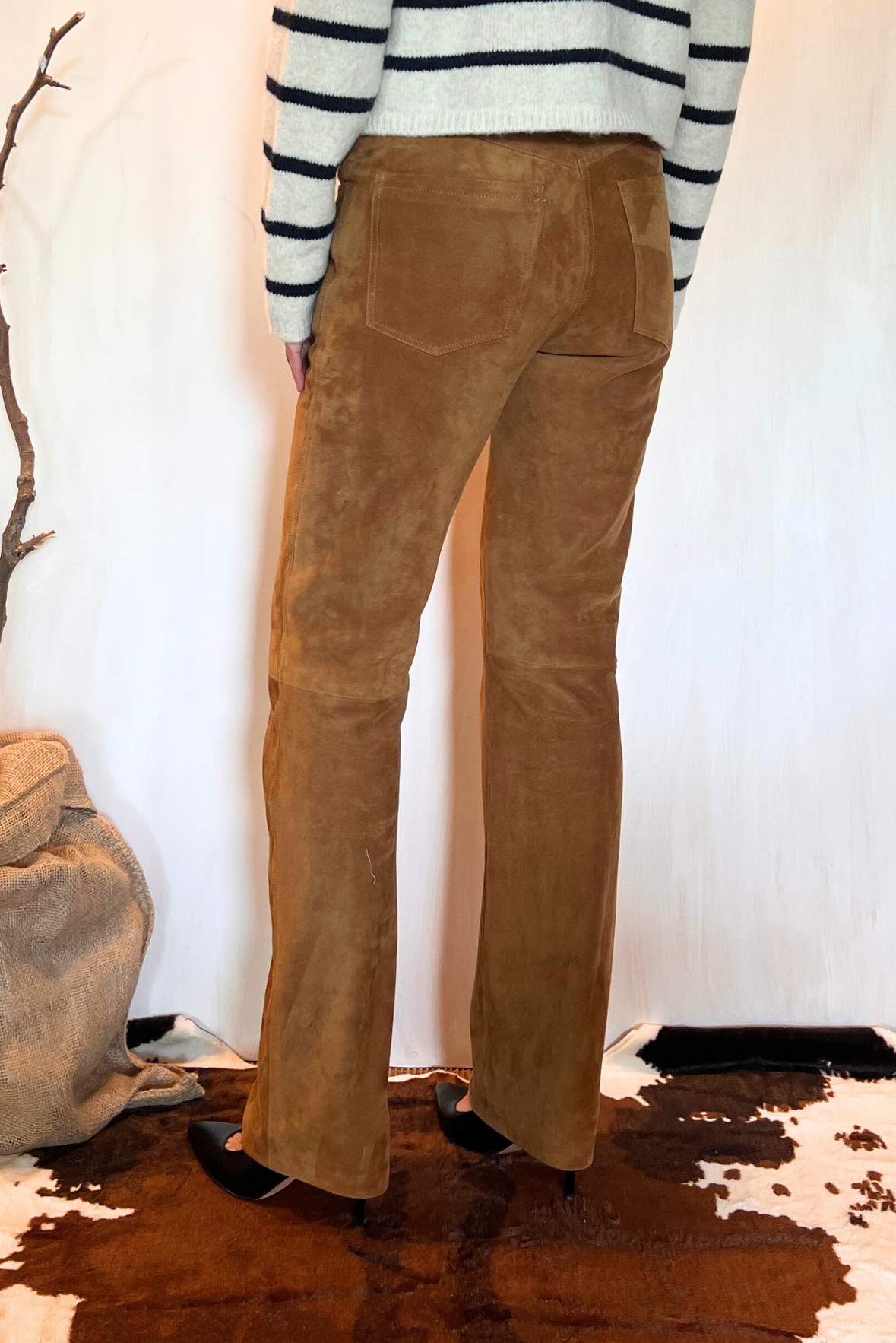 Pantalone in suede 100% pelle