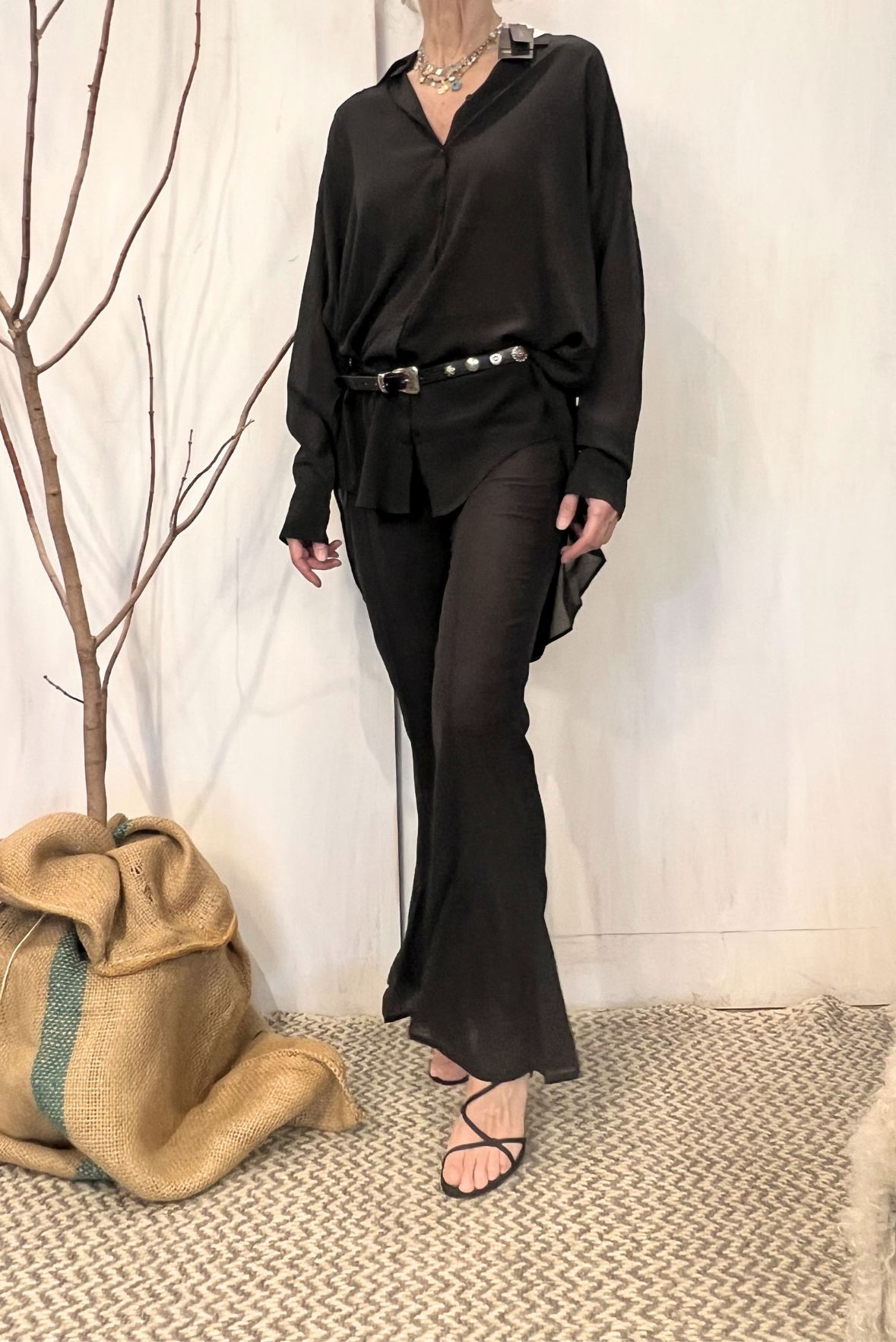 Pantalone in seta