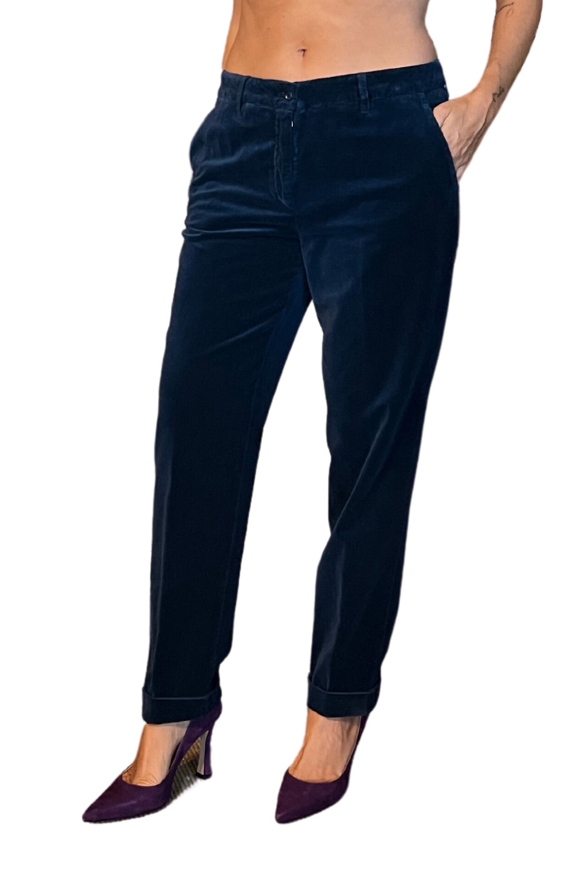 Pantalone chino velluto