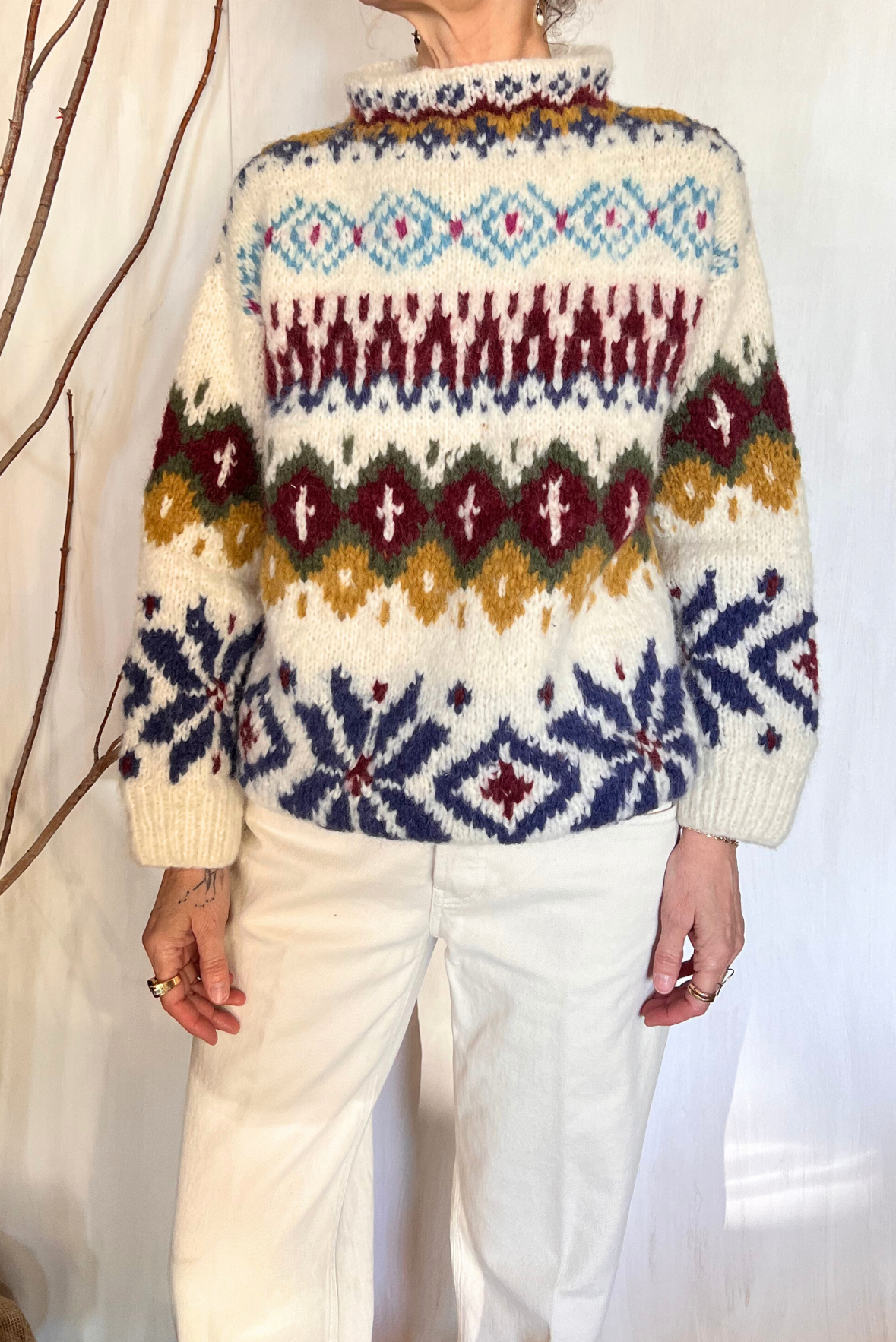 Maglia jaquard alpaca