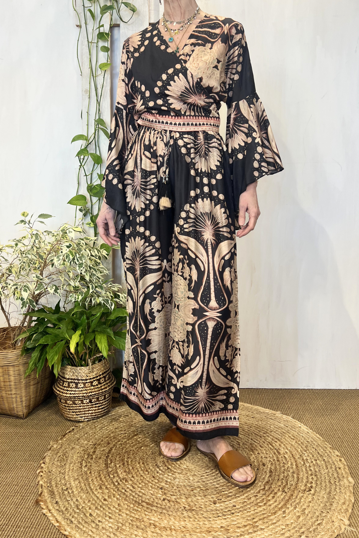 Pantalone misto seta