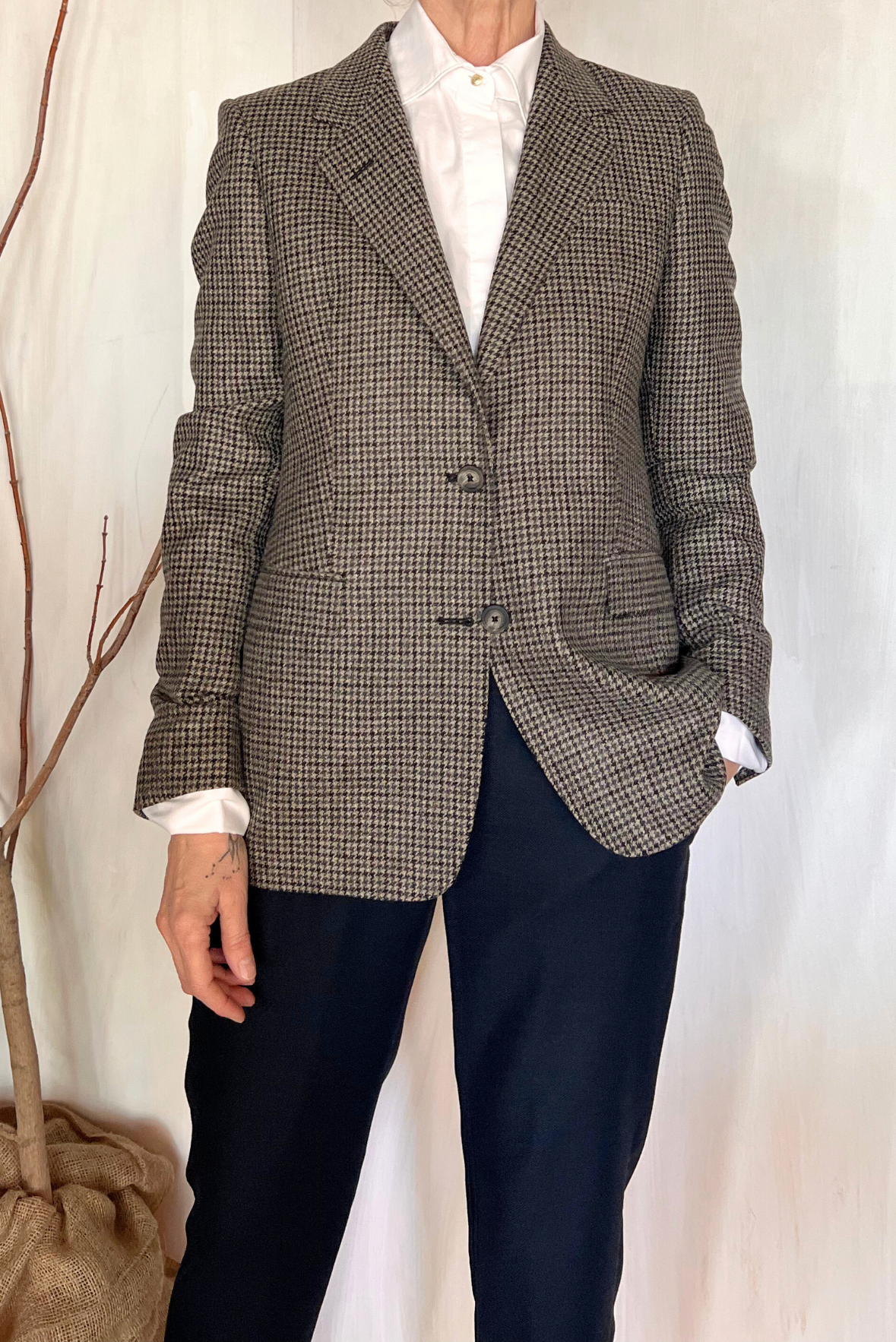 Blazer in lana pied du poule