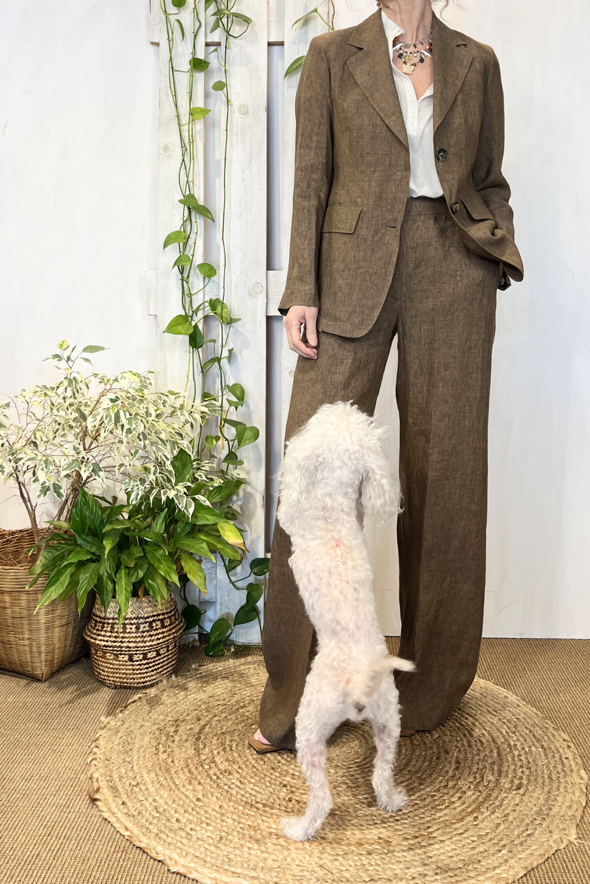 Pantalone palazzo lino