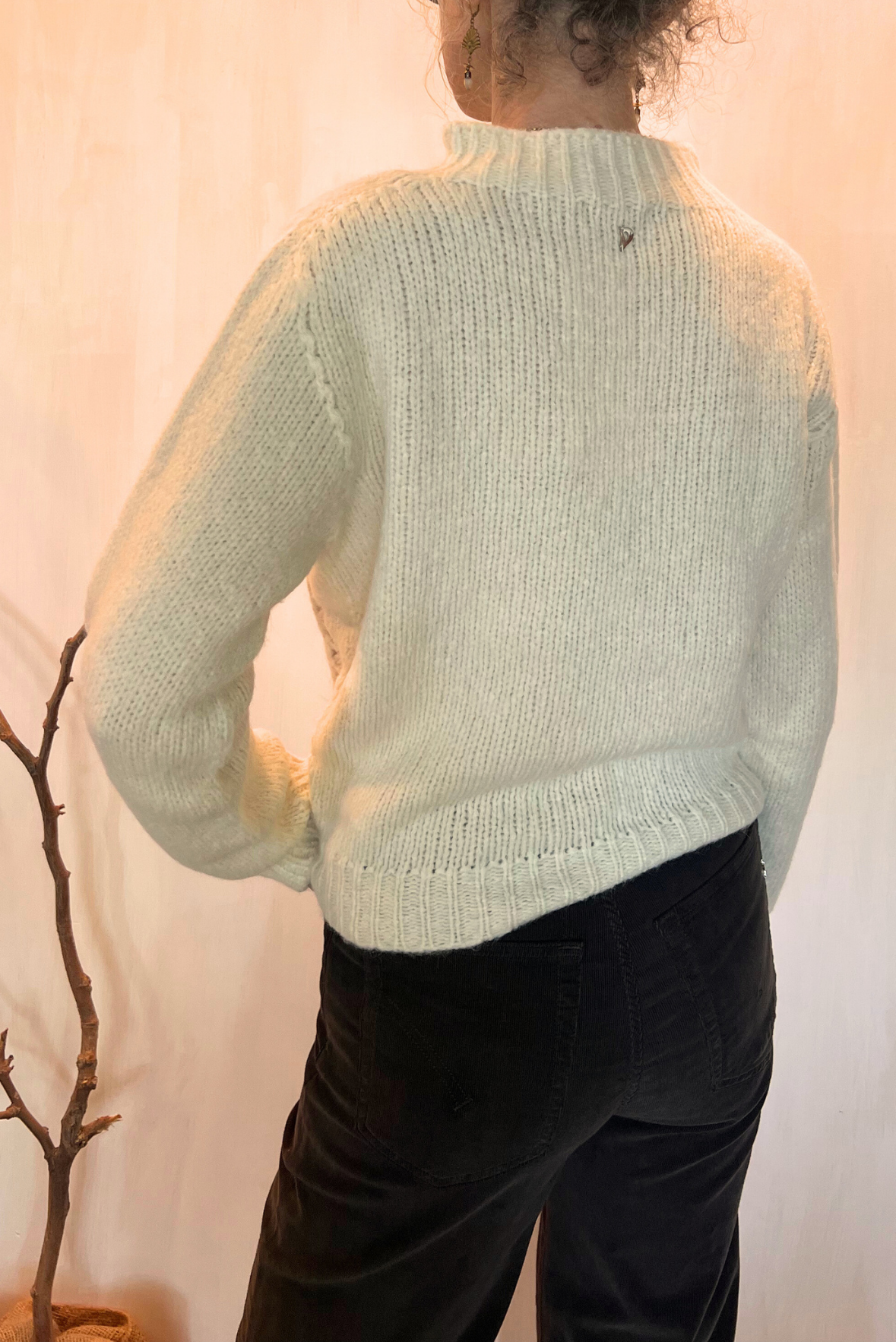 Maglia operata in alpaca