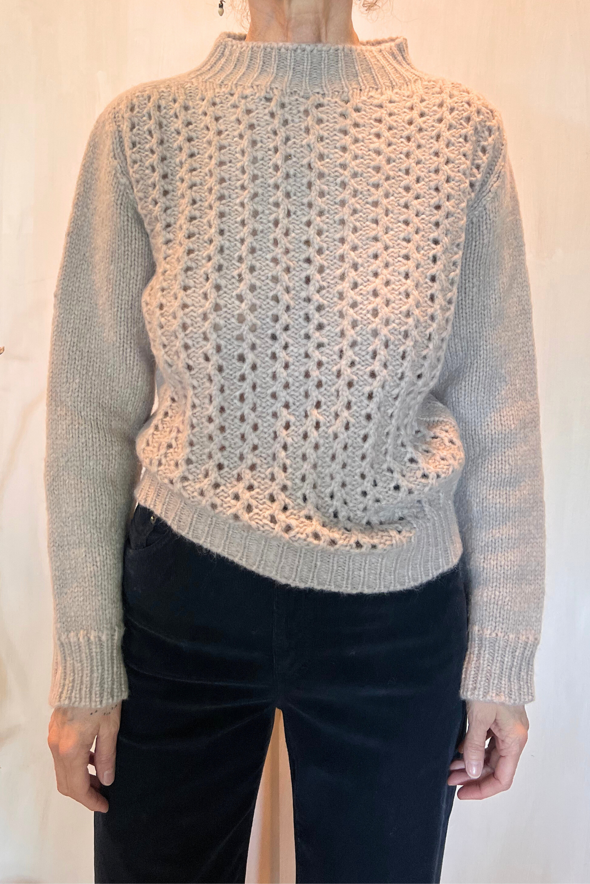 Maglia operata in alpaca