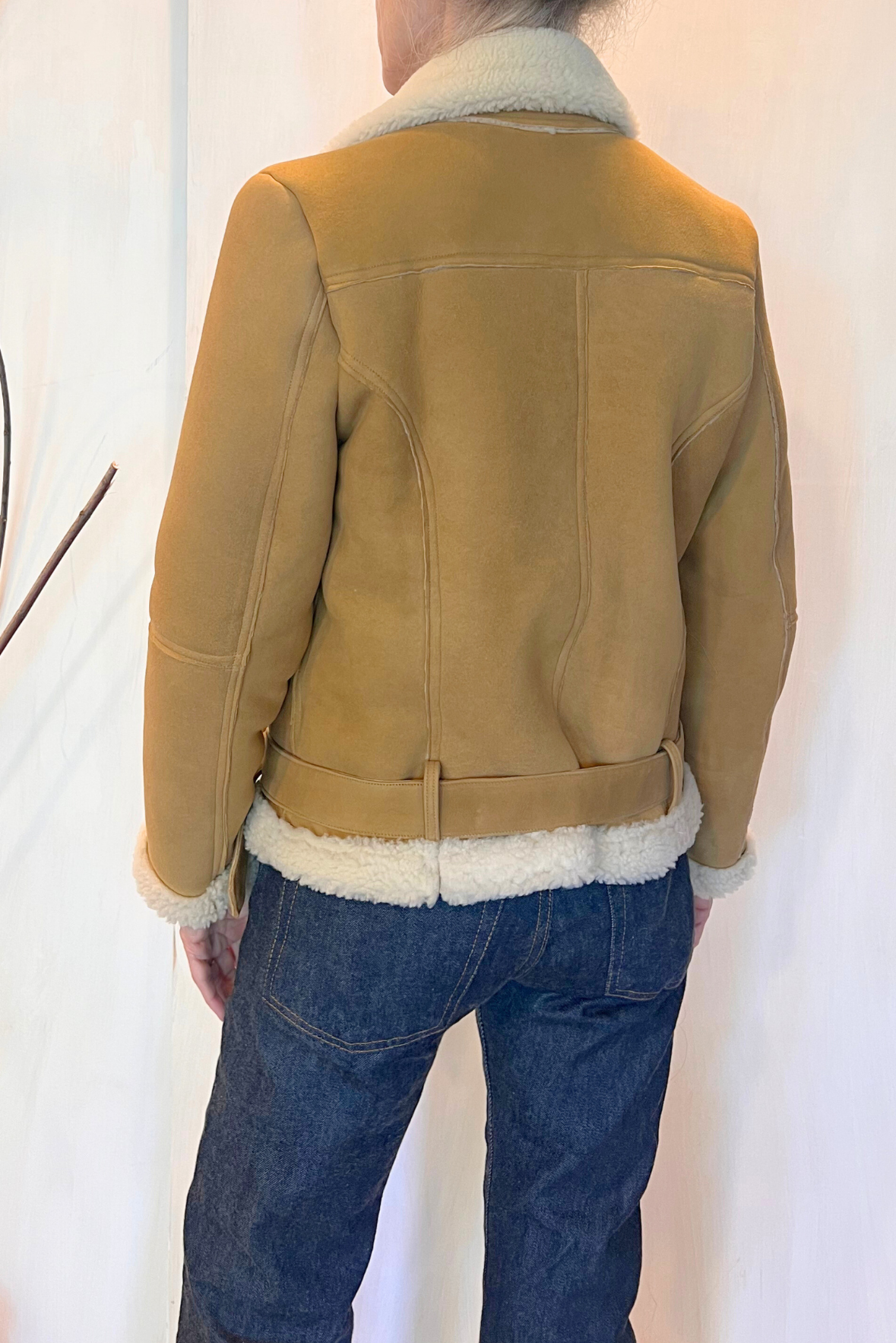 Montone biker in pelle