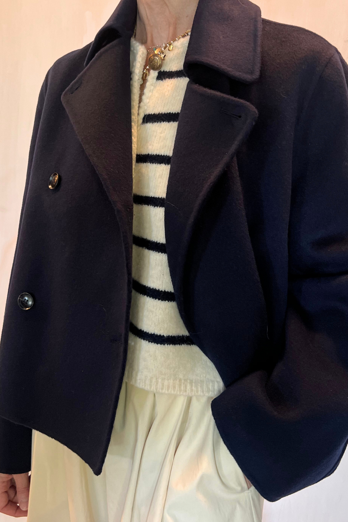 Peacoat corto in lana