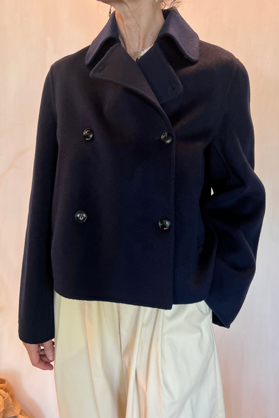 Peacoat corto in lana