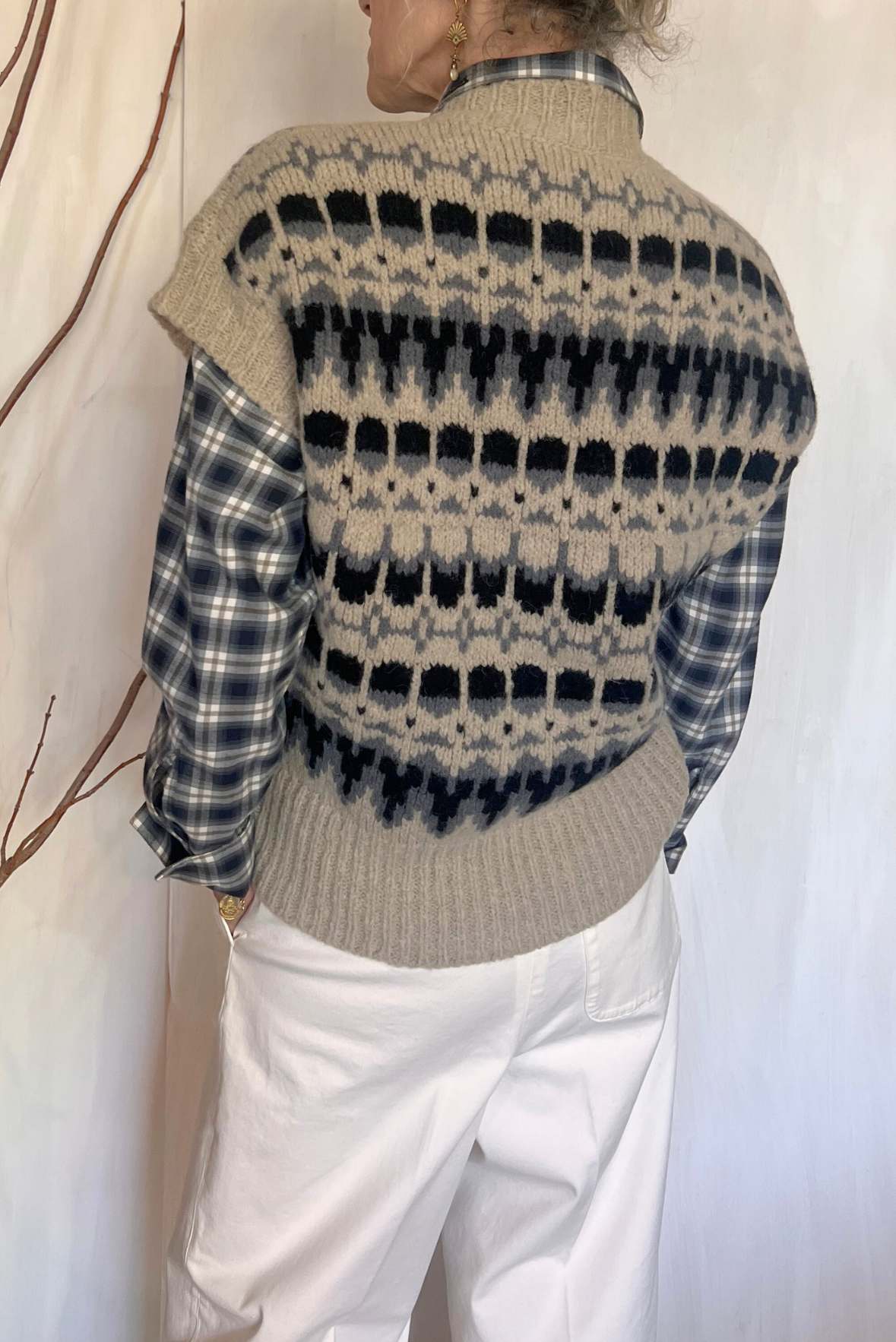 Gilet in maglia jaquard