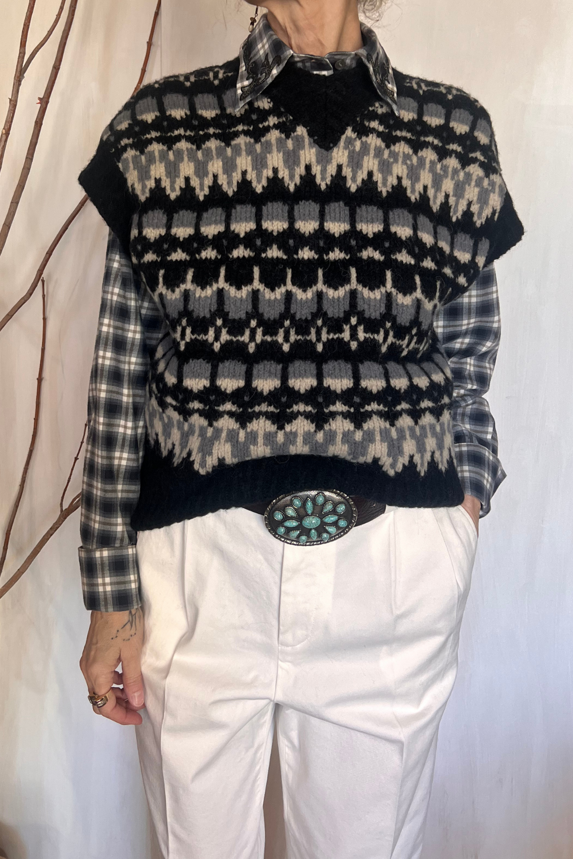 Gilet in maglia jaquard