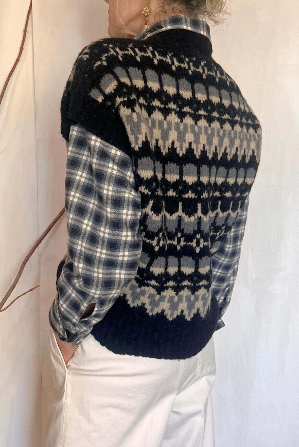Gilet in maglia jaquard