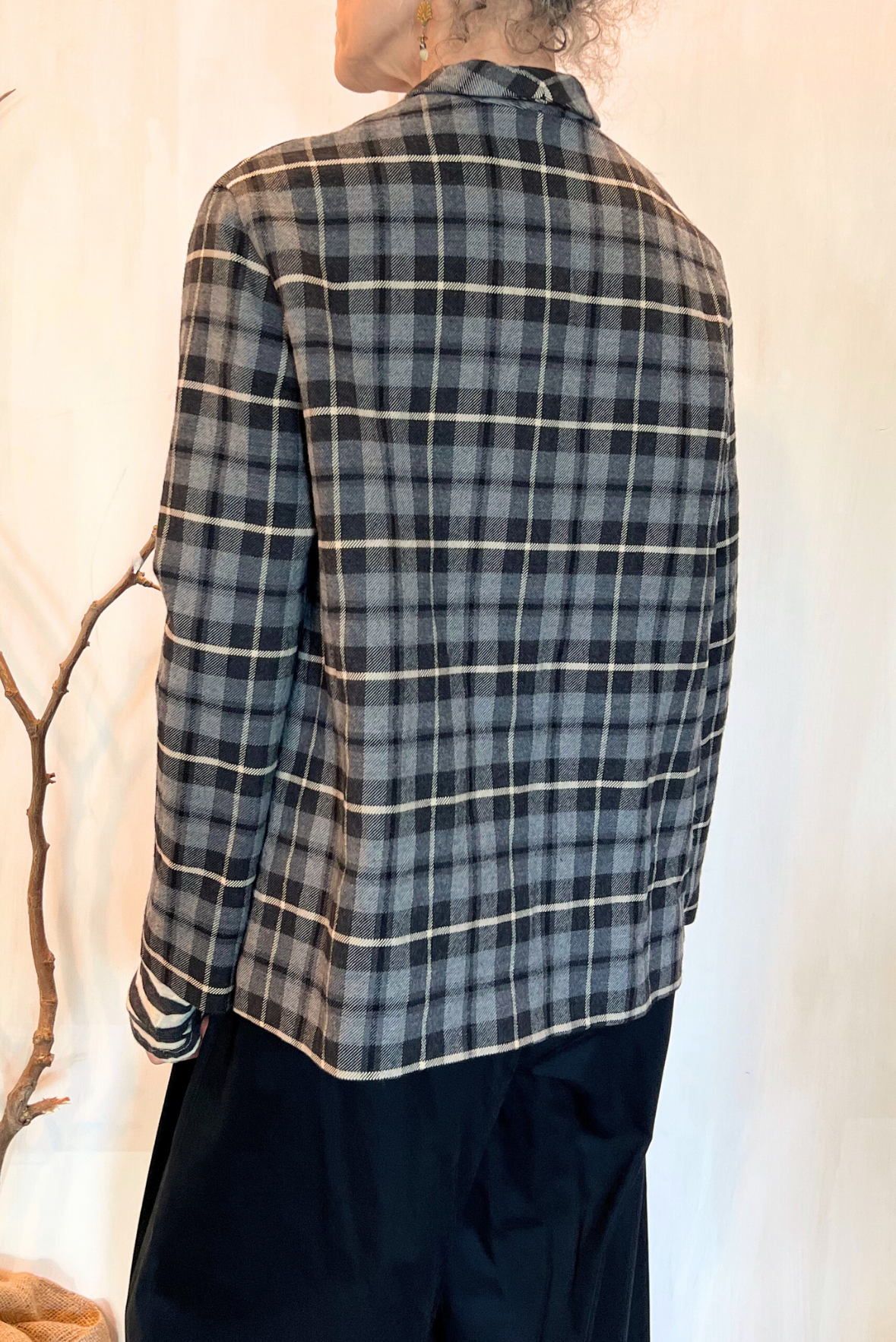 Giacca tartan in lana