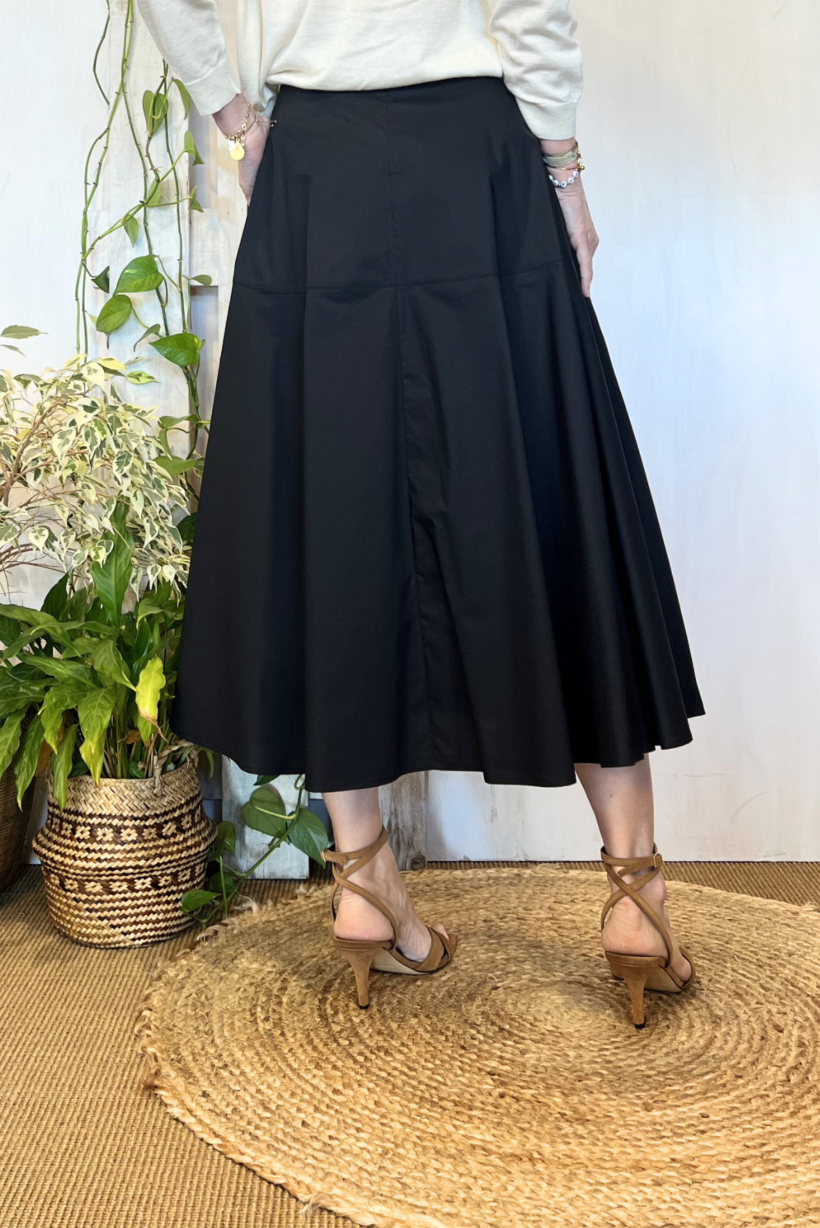 Gonna a ruota in popeline