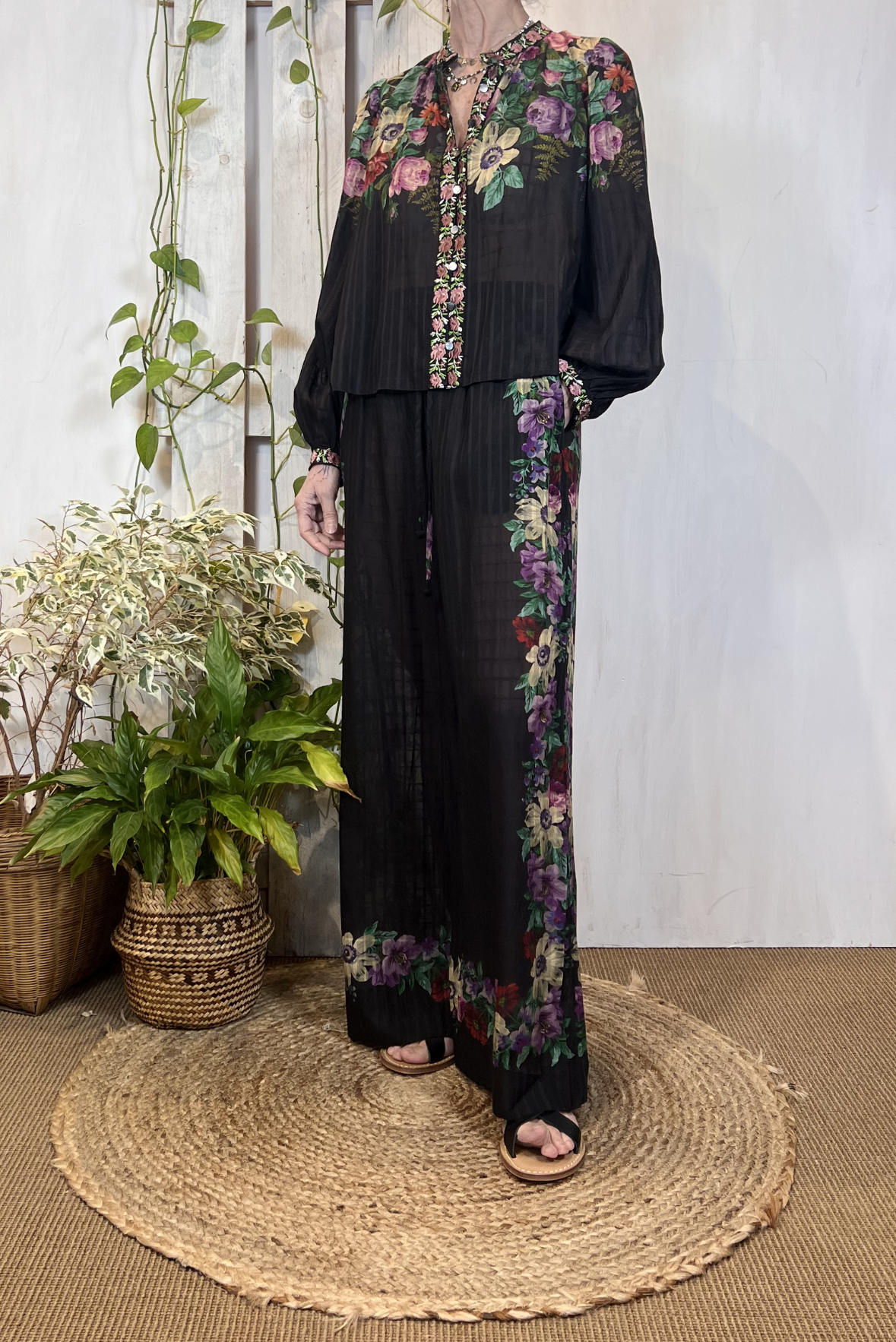 Camicia in viscosa a fantasia