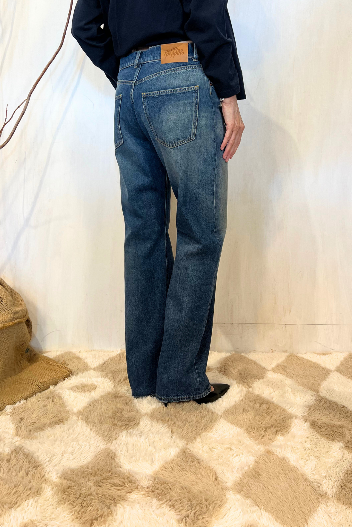 Jeans straight cimosato