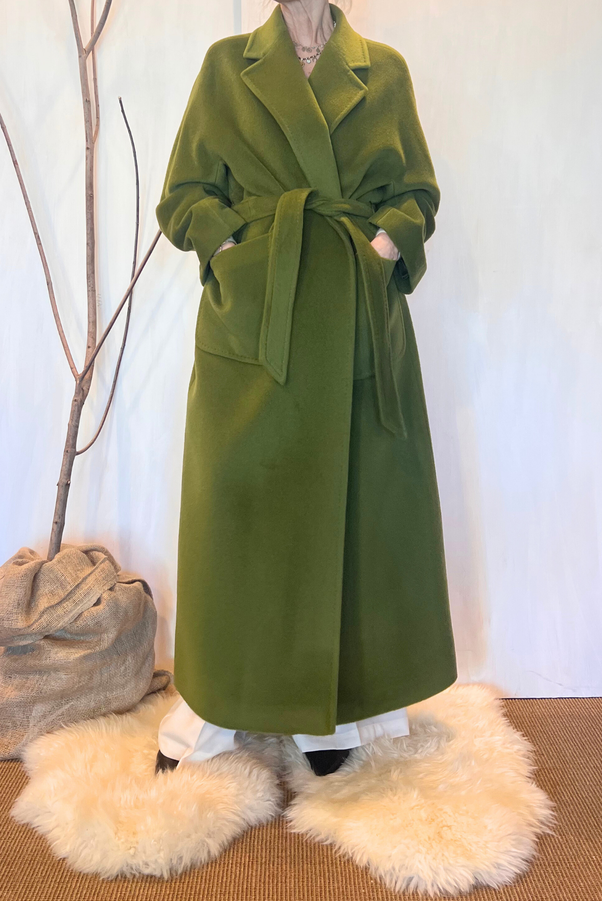 Cappotto lungo lana e mohair