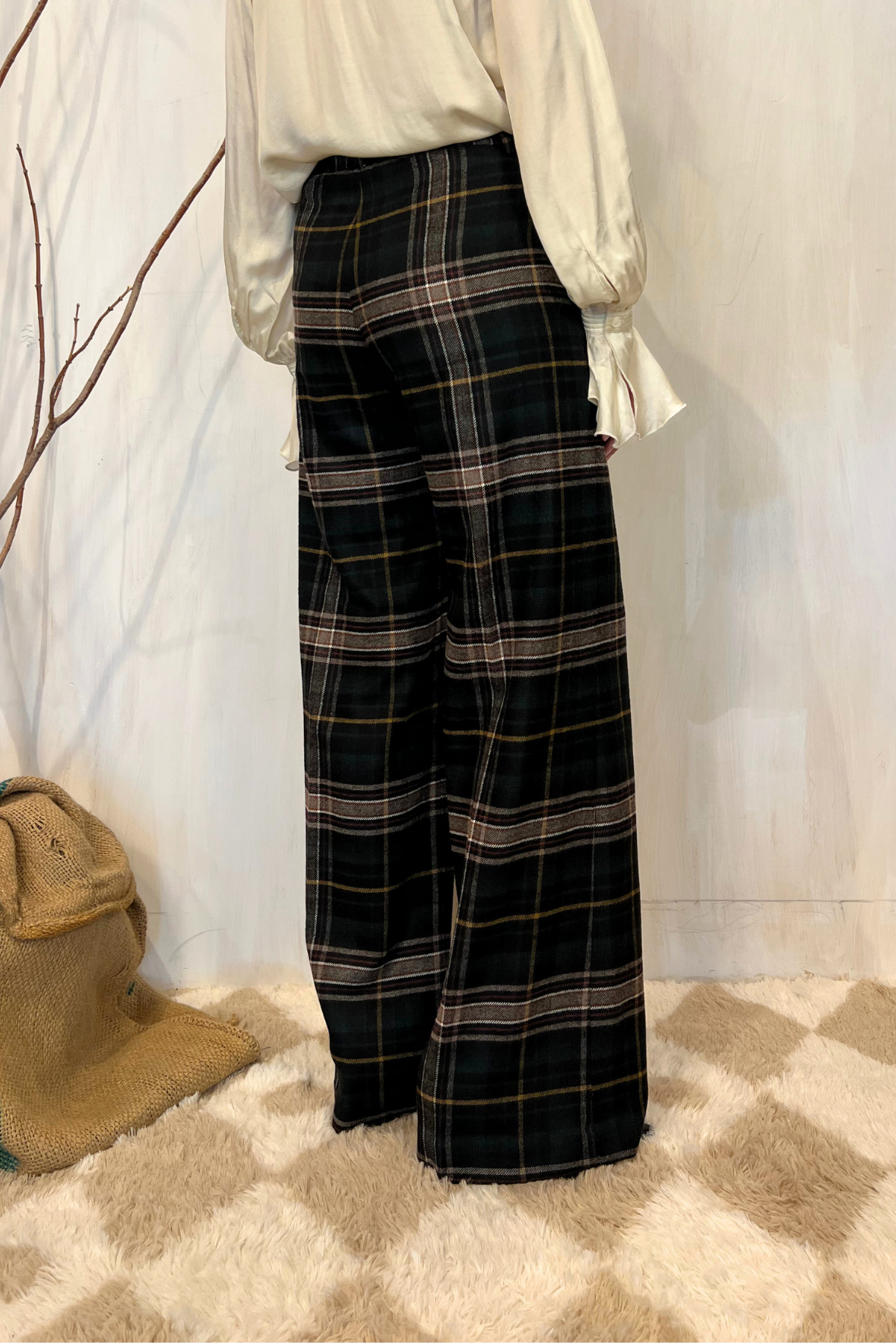 Pantalone palazzo in lana