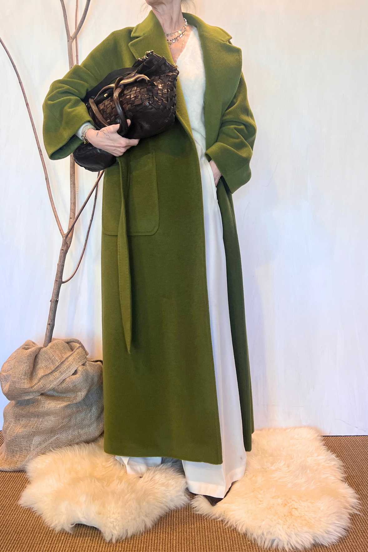 Cappotto lungo lana e mohair